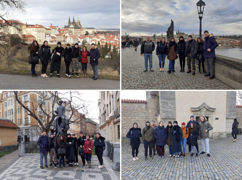 As part of the orientation program, we visited Prague's Jewish Quarter, where we took a photo at the Franz Kafka statue. We chose the town of Kutná Hora, which is a UNESCO World Heritage Site, as the destination of our day trip.