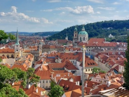 St. Nicholas Church ant St. Thomas Church in the Lesser Town of Prague